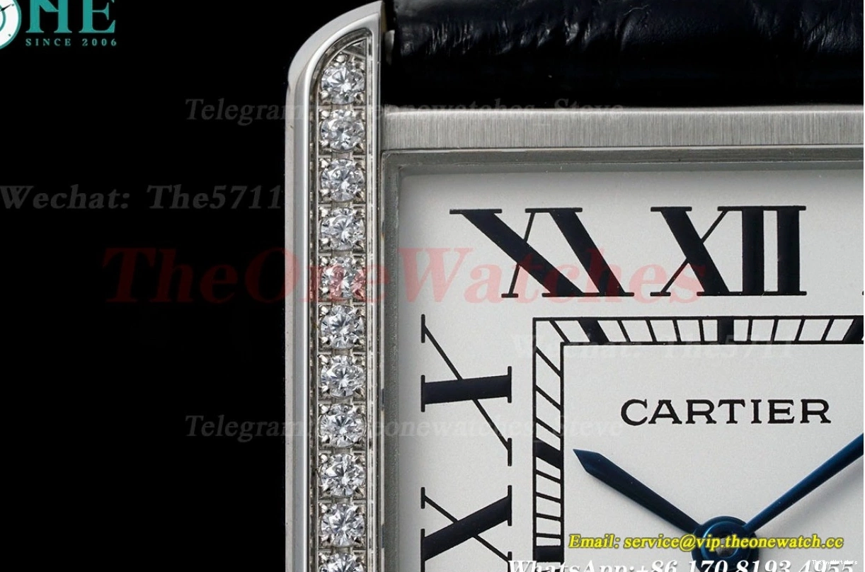 SS Dia White Solo Quartz AF LE 27.4mm Tank Dial 0411